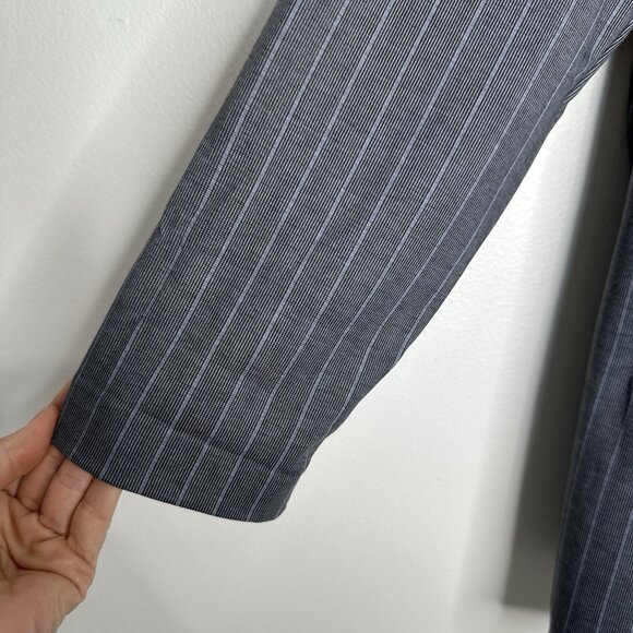 Liverpool Boyfriend Blazer Size 1X Princess Dart Navy Striped Open - Picture 5 of 11